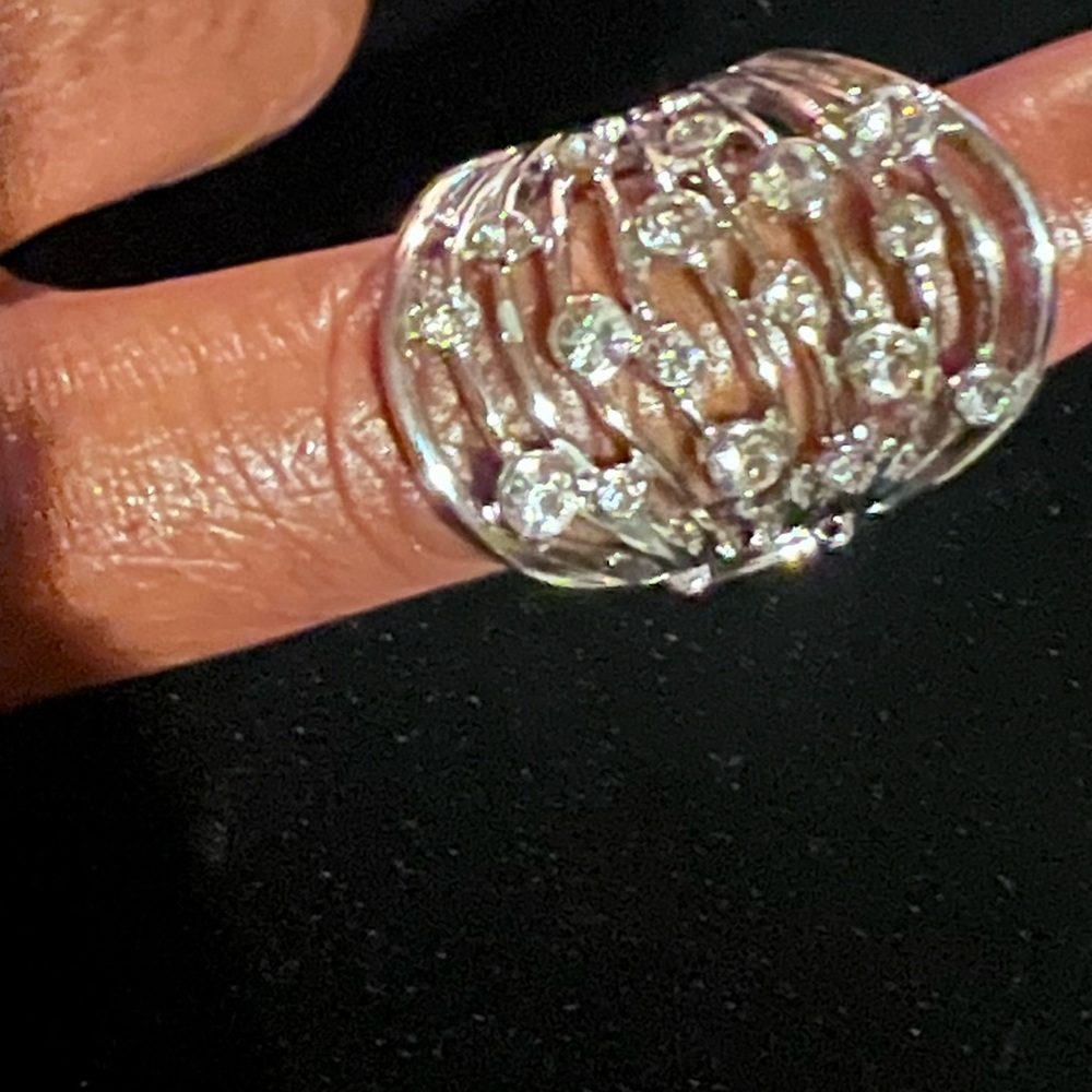 Radiantly Rising White Ring